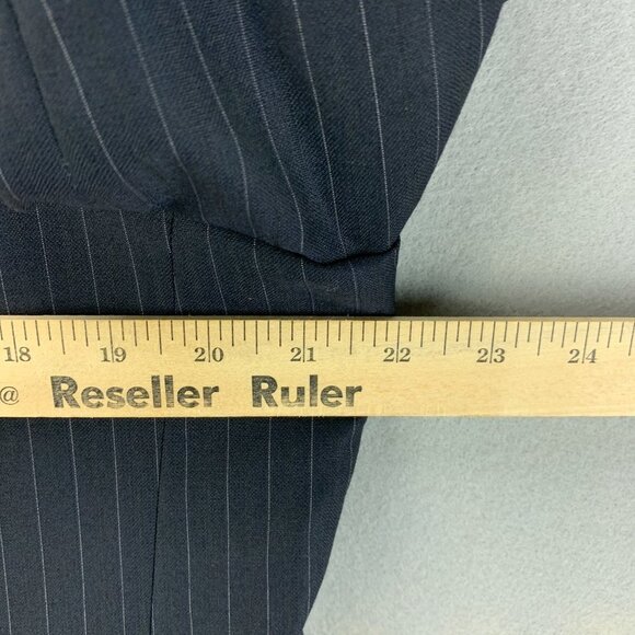 Daniel Cremieux Suit Mens 41R Pants 36 x‎ 28 Blue Pinstripe Loro Piana Wool 2pc - Picture 8 of 14